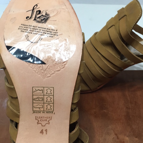 FREE PEOPLE mule camel block heel NEW - Picture 6 of 16